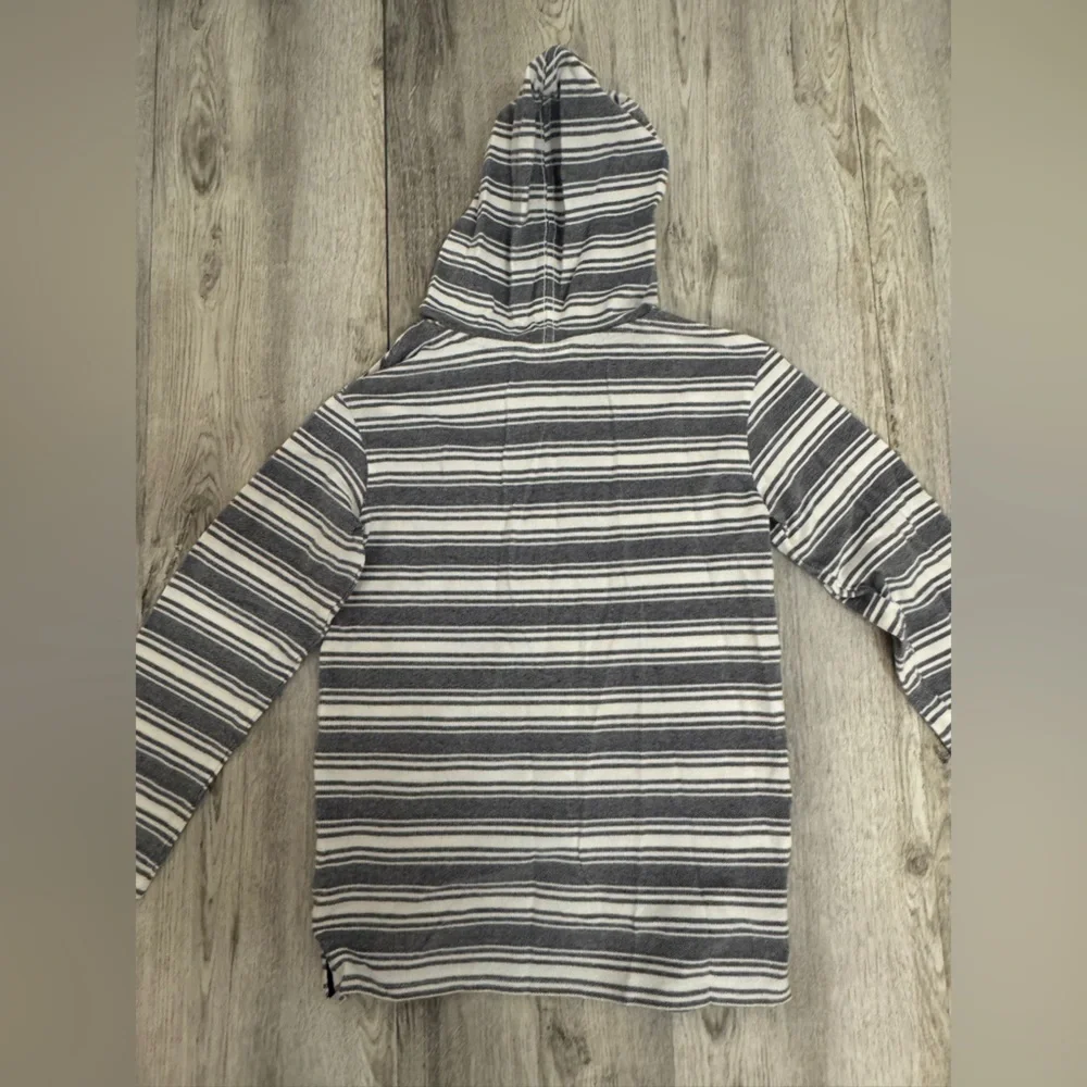 Tommy Bahama Kids Striped Hoodie - Gray and White